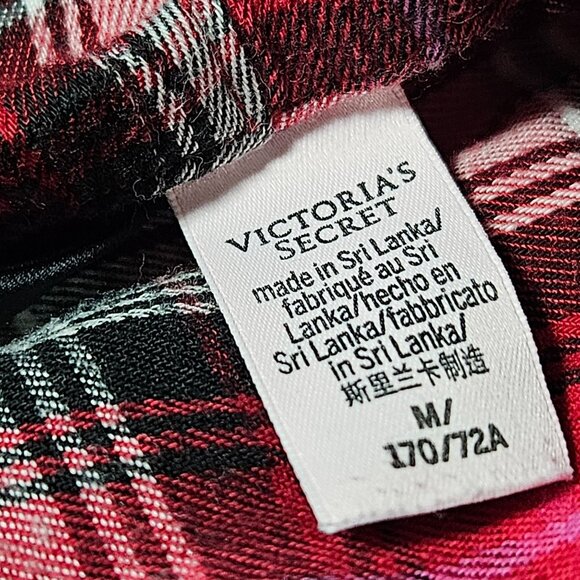 Victorias Secret Red Plaid Flannel Pajama Pants Womens Size M Loungewear PJs - Picture 4 of 4